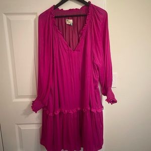Anthropologie Fuchsia Dress
